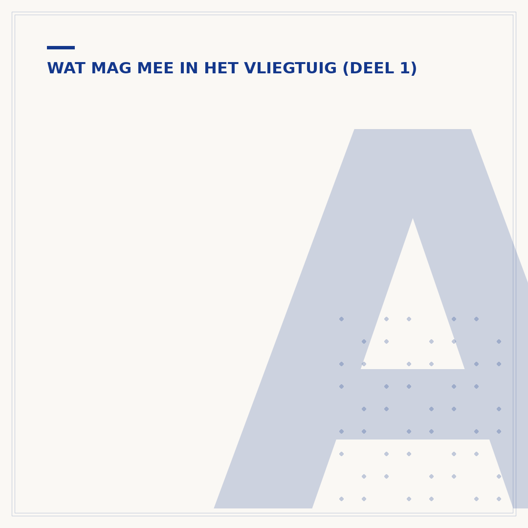 Aansteker in handbagage: wat mag mee in het vliegtuig?