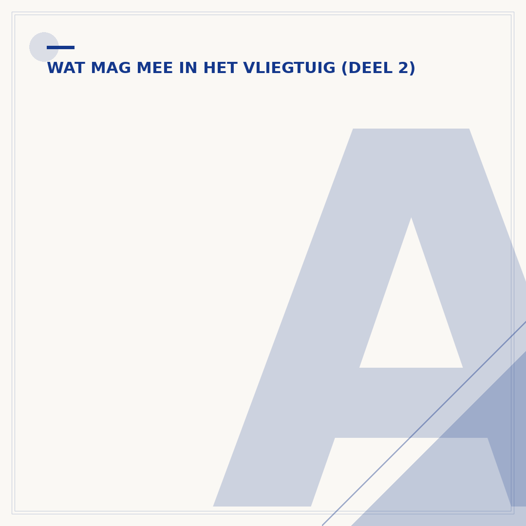 Aansteker meenemen in het vliegtuig: wat mag wel en niet?