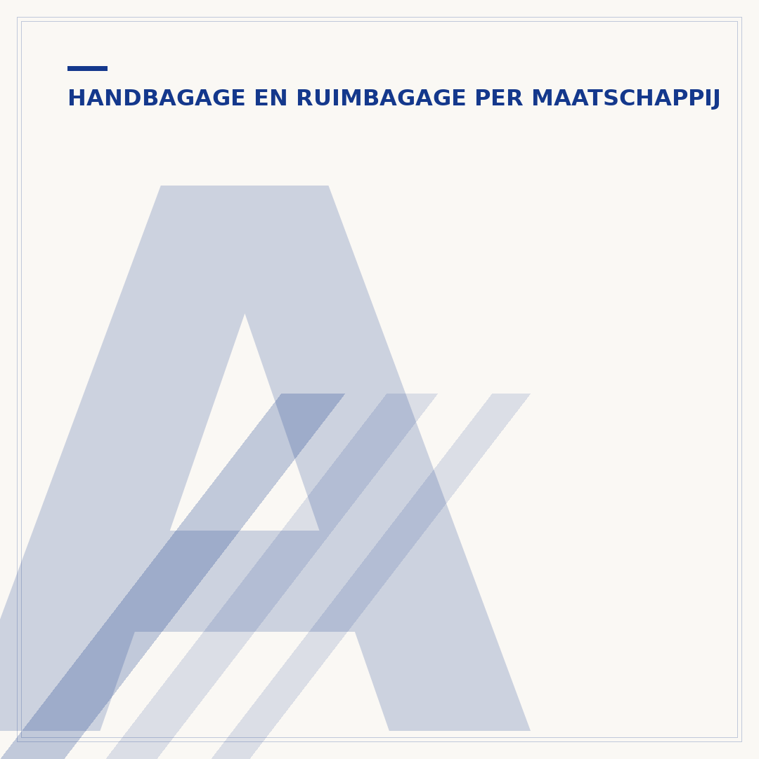 Afmetingen handbagage: wat mag mee in het vliegtuig?