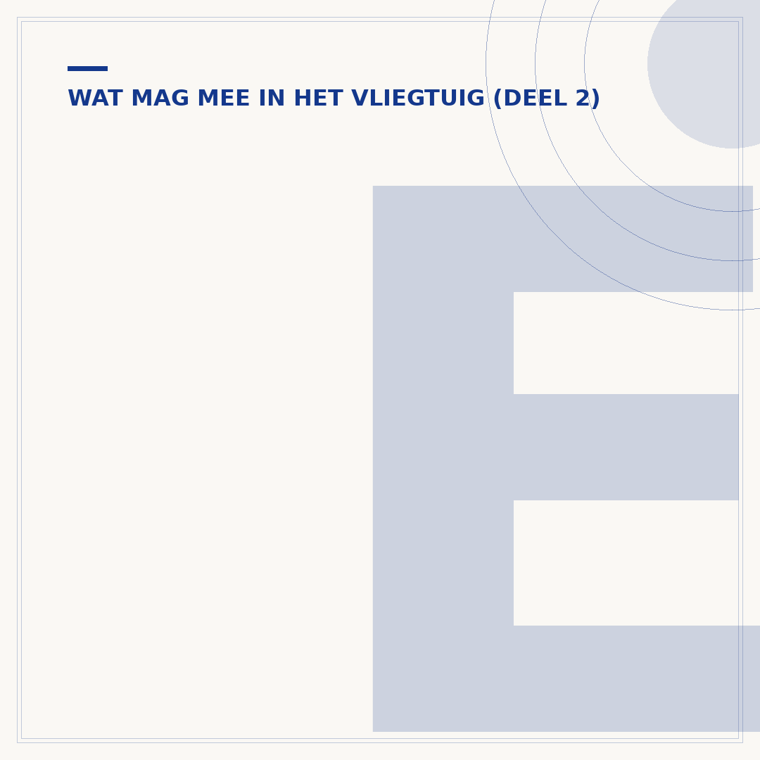 Eten meenemen in het vliegtuig met TUI: de regels
