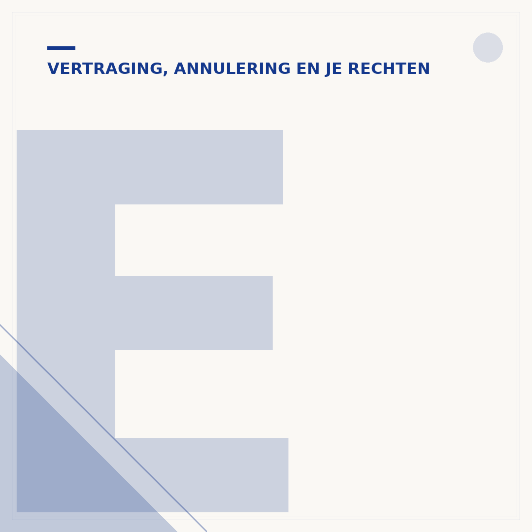 EU 261: Uw rechten bij vluchtverstoringen
