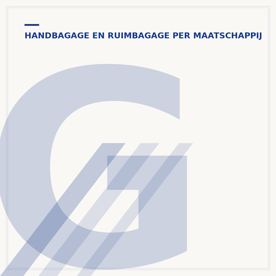 Gewicht handbagage: de regels per luchtvaartmaatschappij