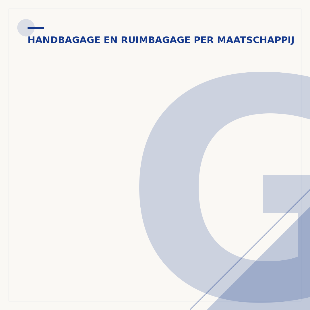 Grote handbagage: wat mag mee en de regels