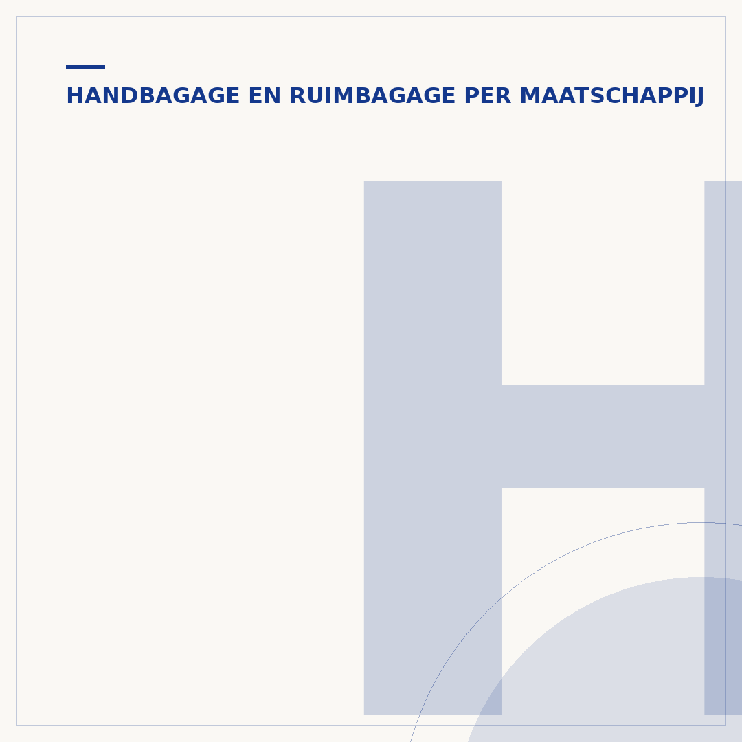 Hoe groot mag handbagage zijn bij Transavia?