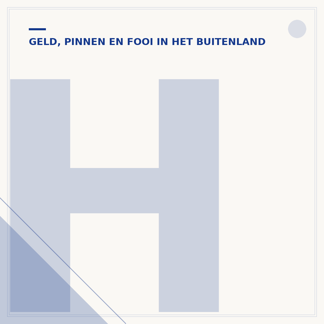 Hoeveel contant geld mee op vakantie?