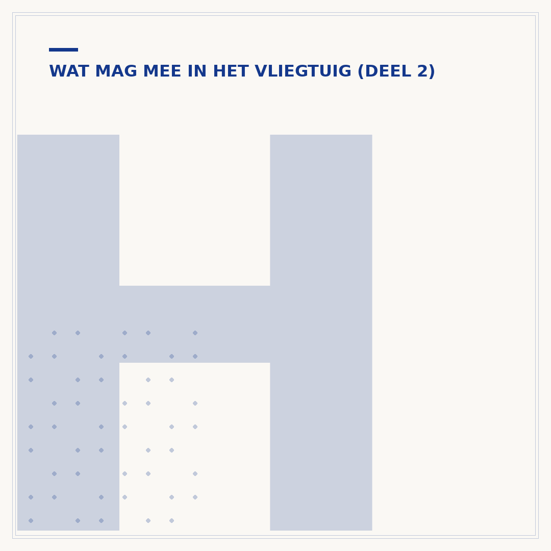 Hoeveel vloeistoffen mee in handbagage?