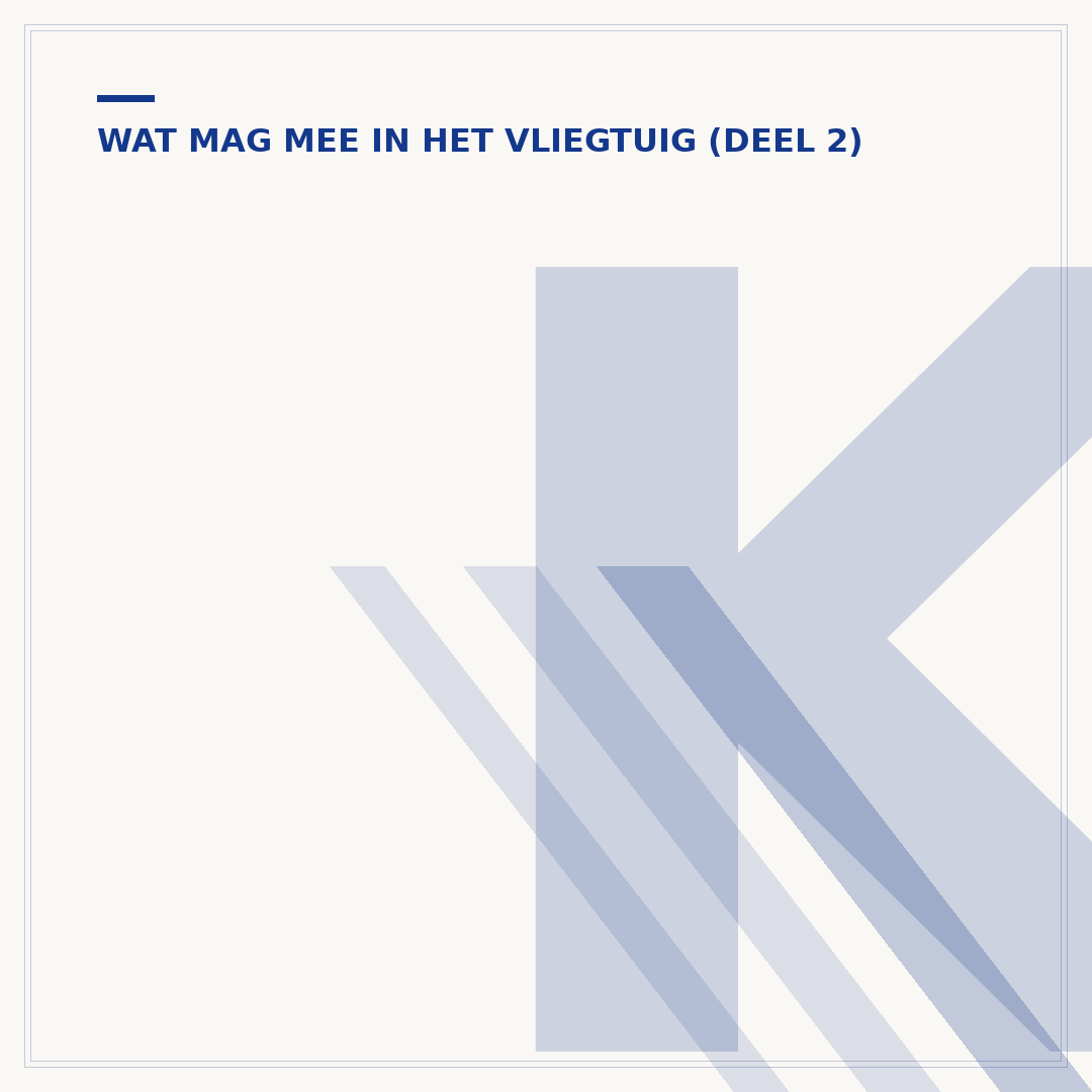 Kaas meenemen in vliegtuig handbagage: mag het?