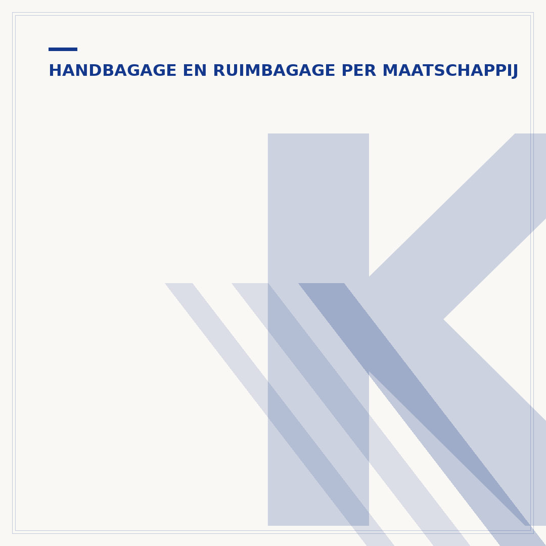 Kleine handbagage koffer 45x36x20