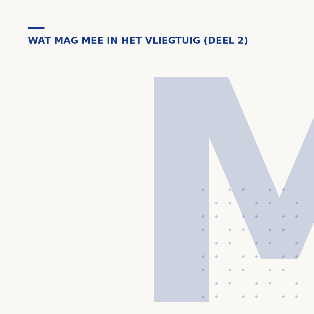 Meer dan 100 ml in ruimbagage: wat mag er mee?