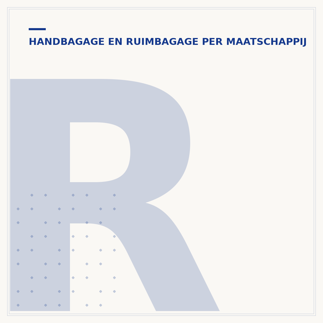 Ryanair handbagage gewicht: wat mag mee en wat niet?