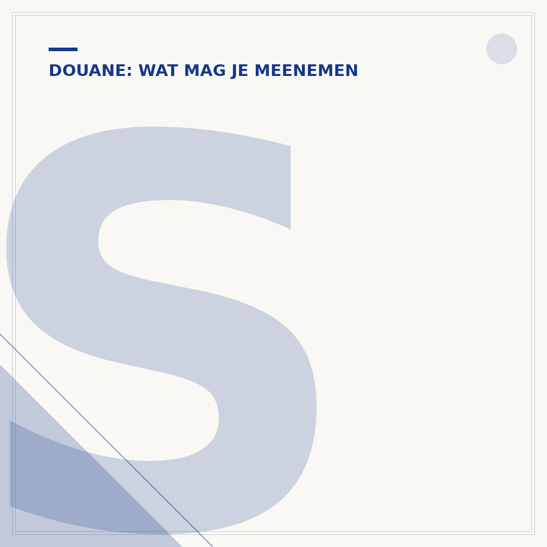 Snel door de douane op Schiphol