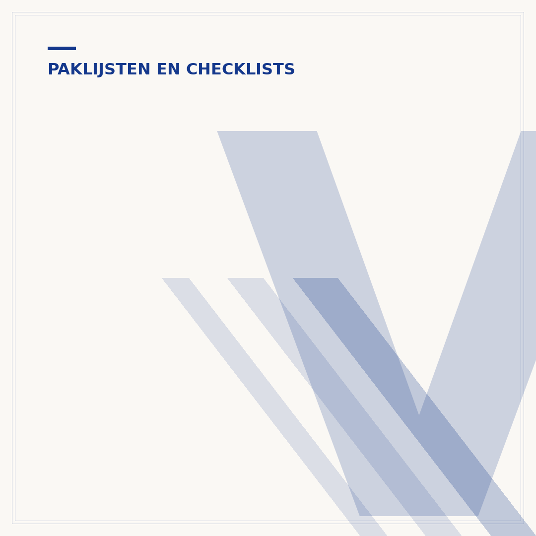 Vakantie koffer checklist: wat neem je mee?