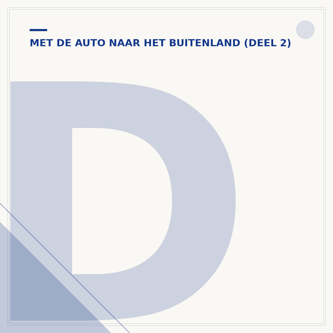 De vrijuit autovakantie