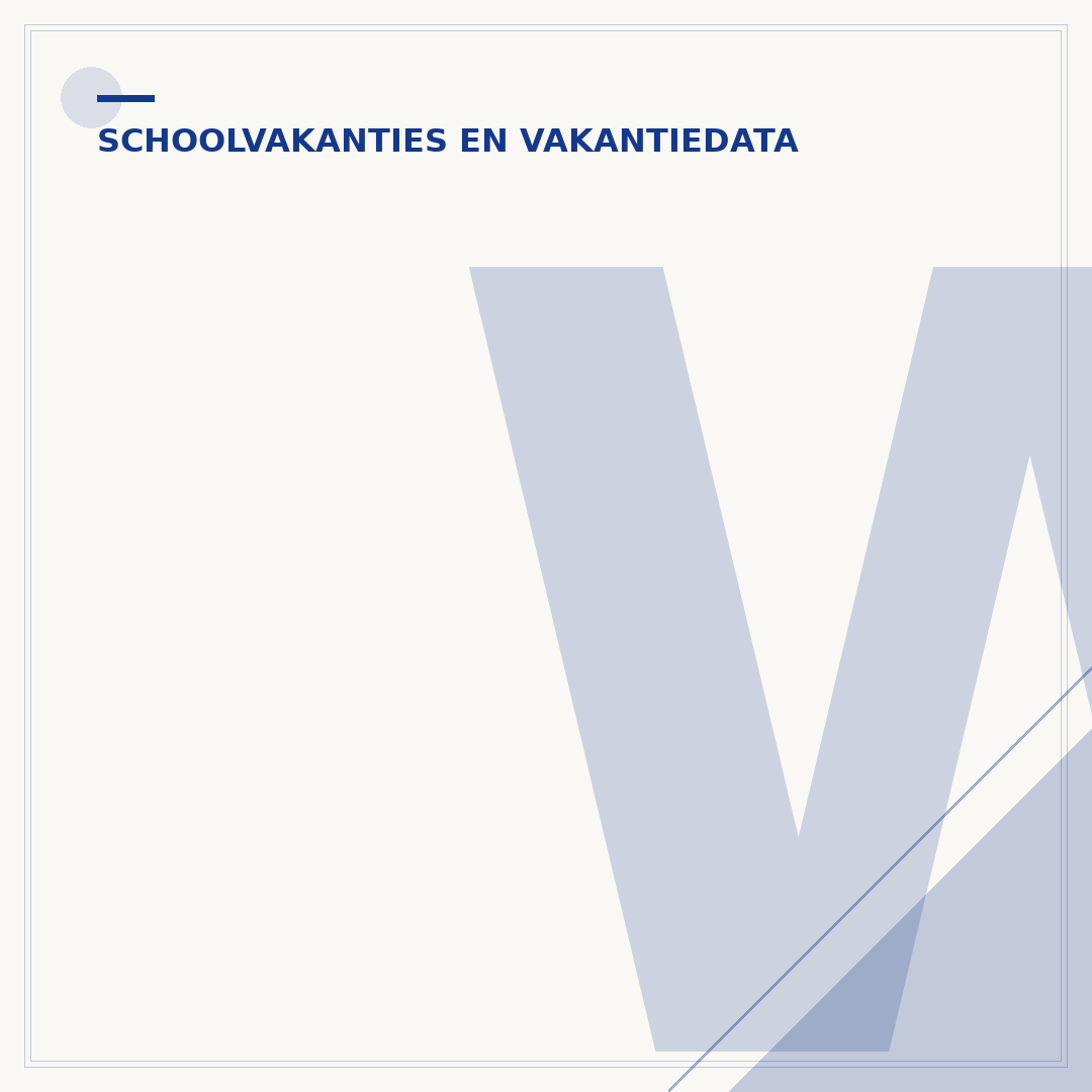 Wanneer is de herfstvakantie in Brabant?