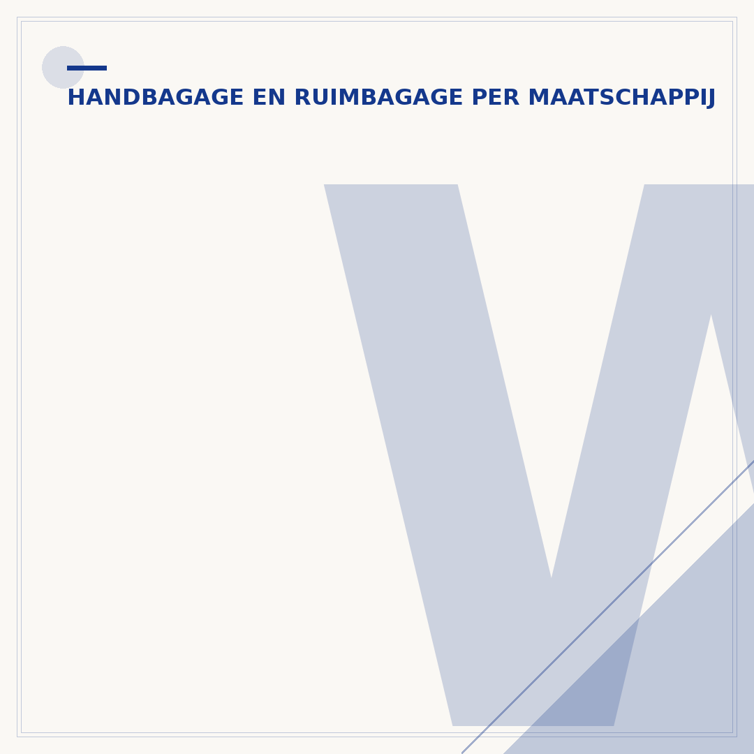 Wat mag allemaal in handbagage?