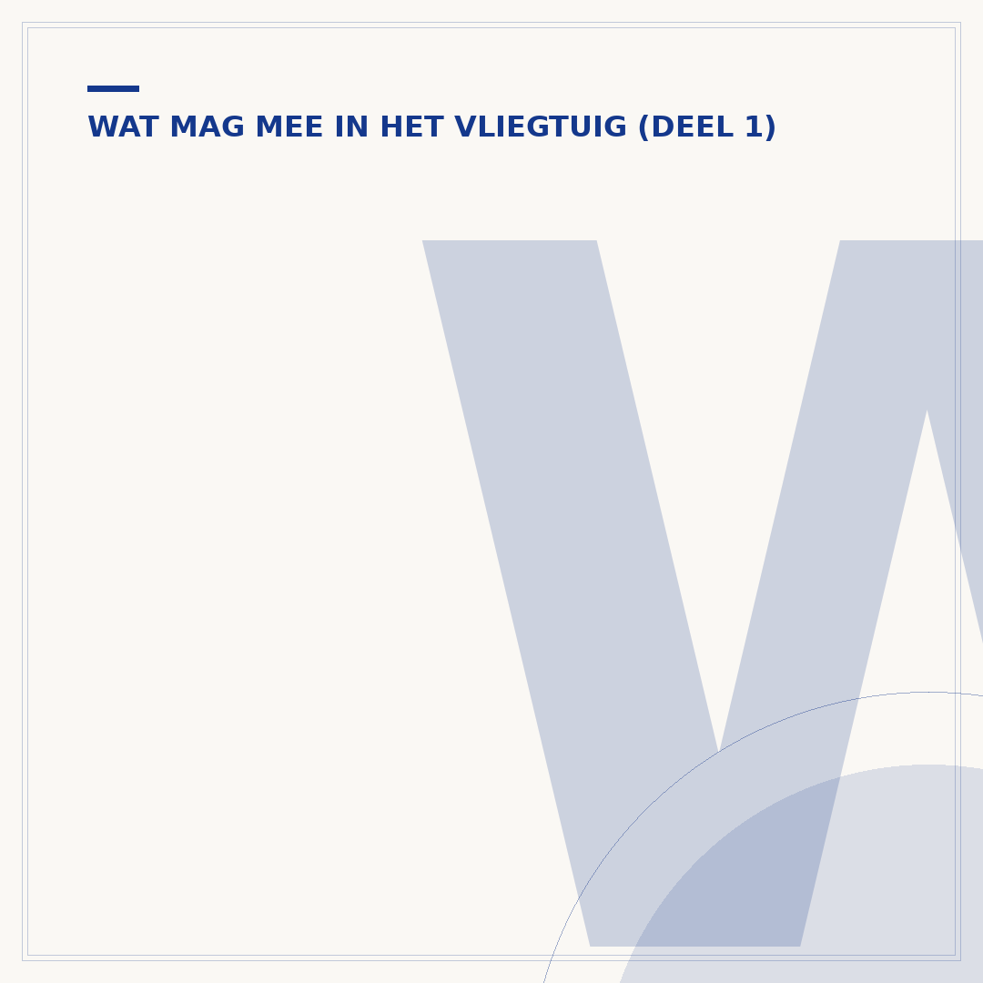 Wat mag je meenemen in het vliegtuig: regels & tips