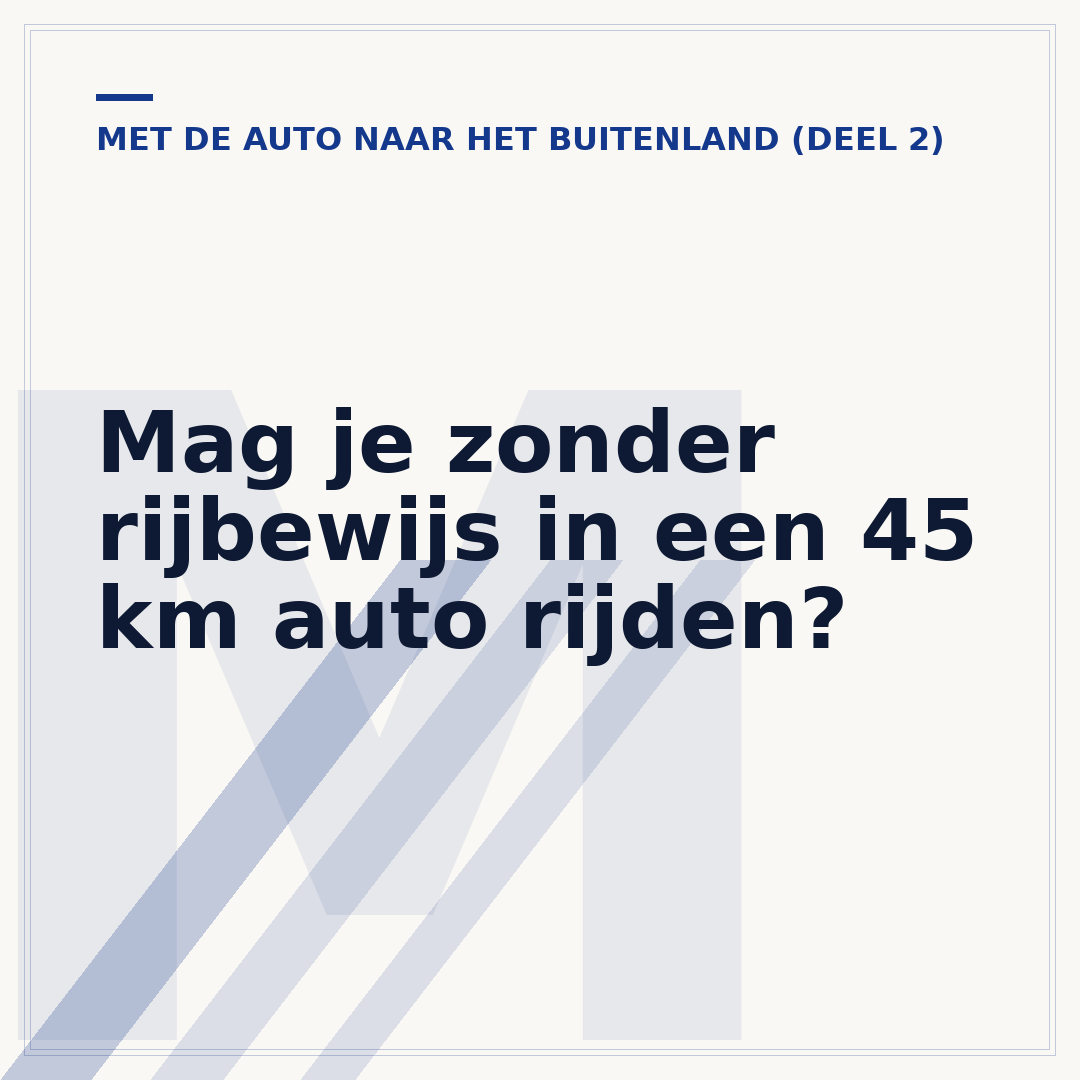 Mag je zonder rijbewijs in een 45 km auto rijden?