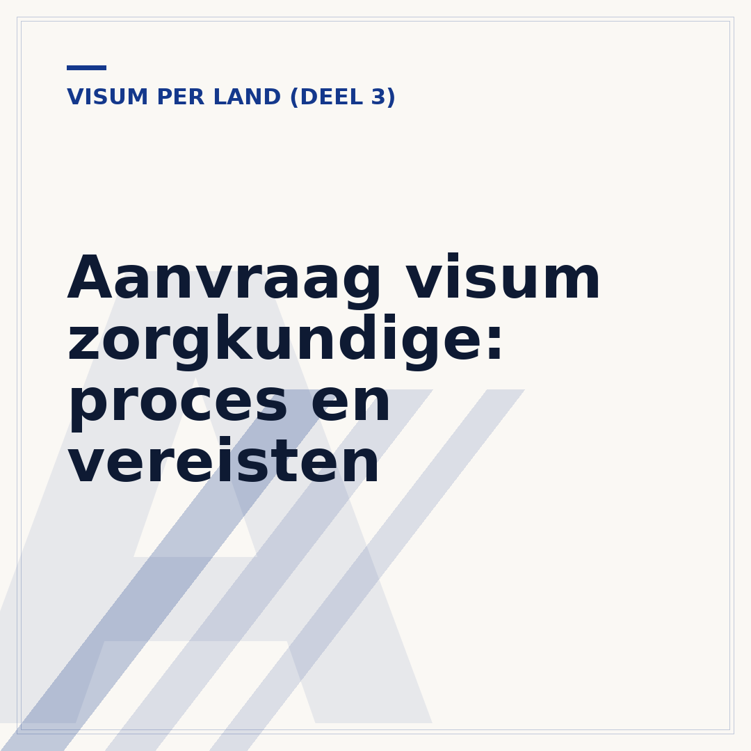Aanvraag visum zorgkundige: proces en vereisten