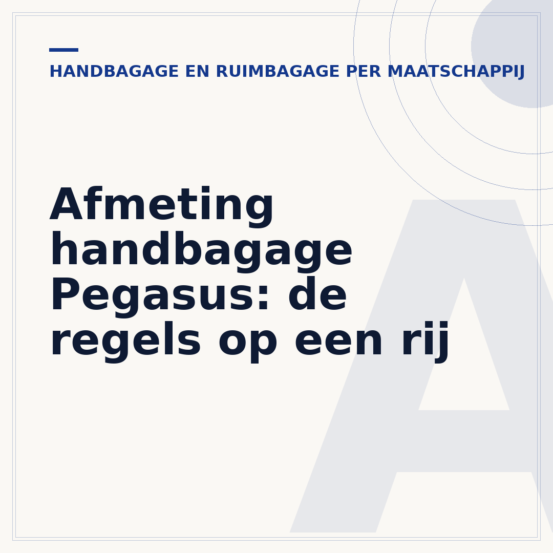 Afmeting handbagage Pegasus: de regels op een rij