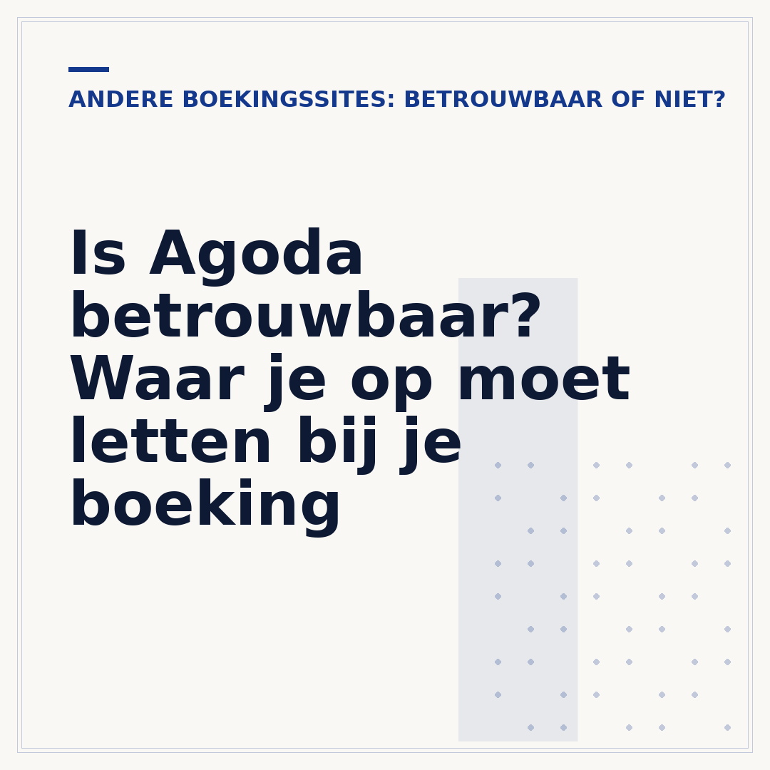Is Agoda betrouwbaar? Waar je op moet letten bij je boeking