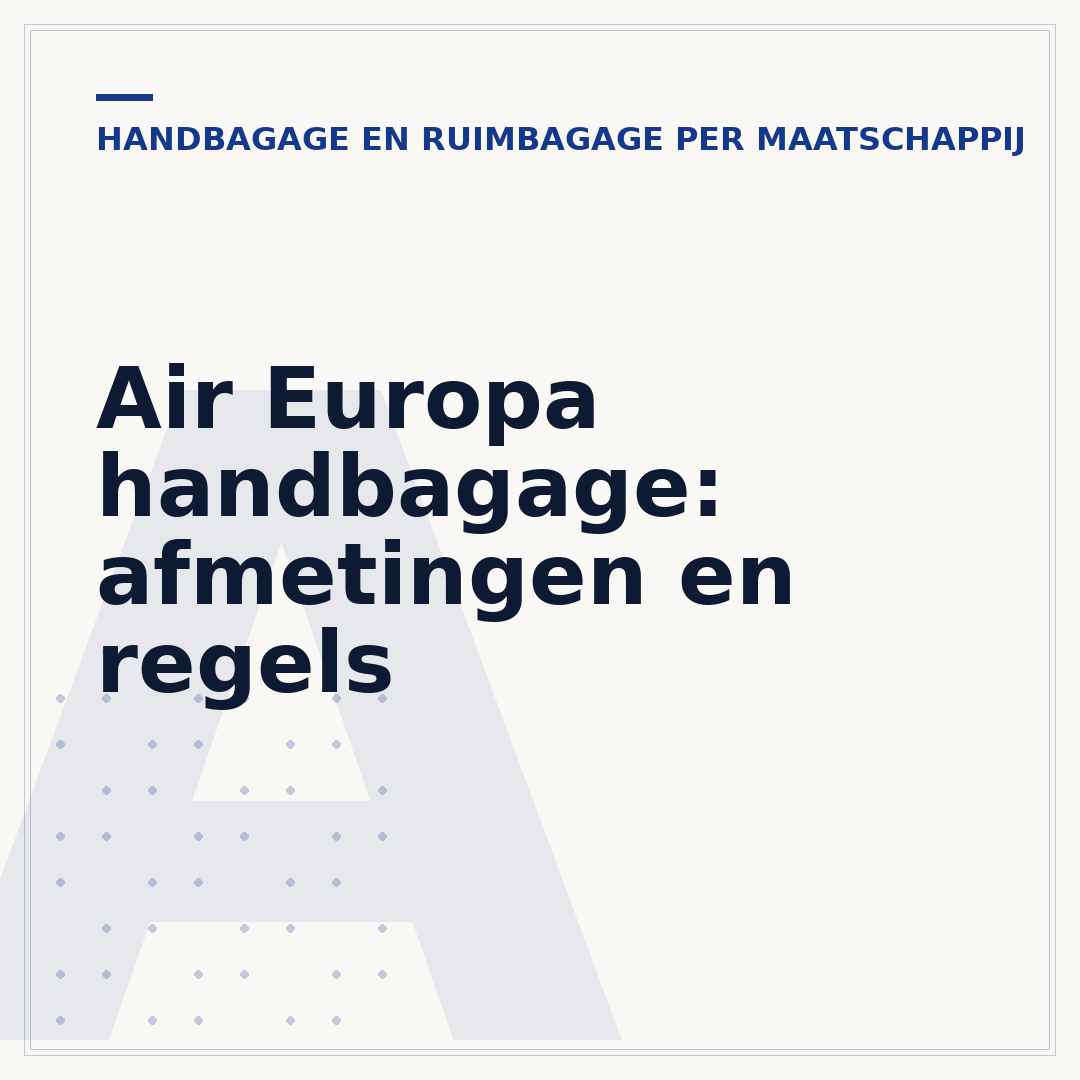 Air Europa handbagage: afmetingen en regels