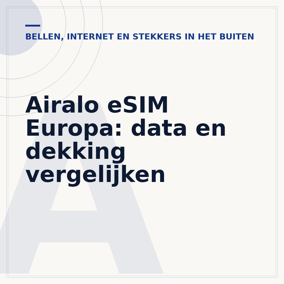Airalo eSIM Europa: data en dekking vergelijken