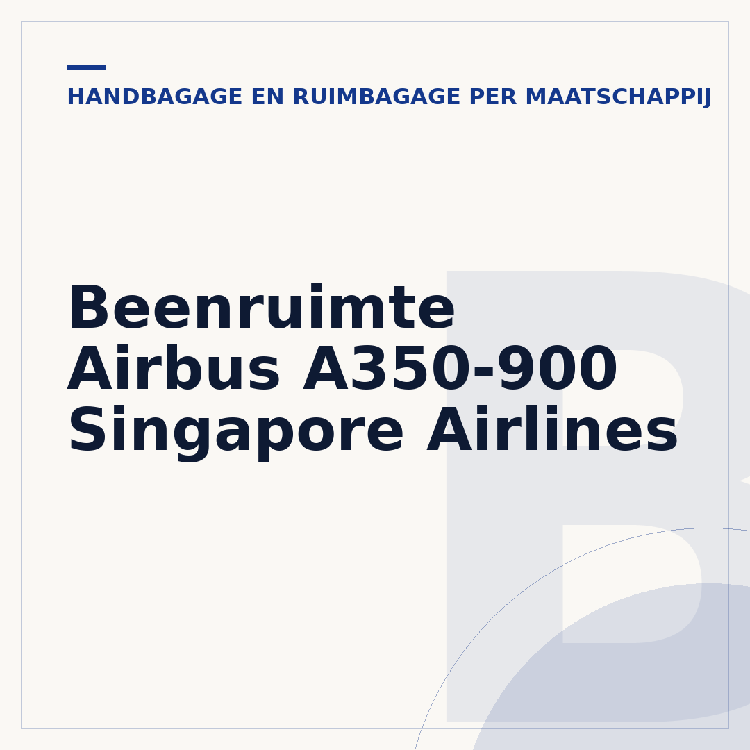 Beenruimte Airbus A350-900 Singapore Airlines