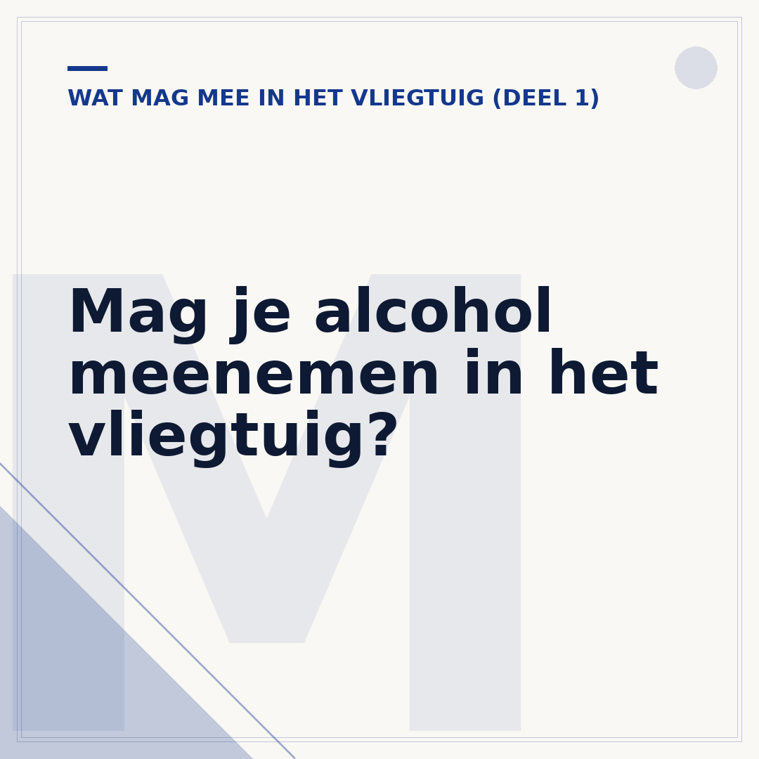 Mag je alcohol meenemen in het vliegtuig?