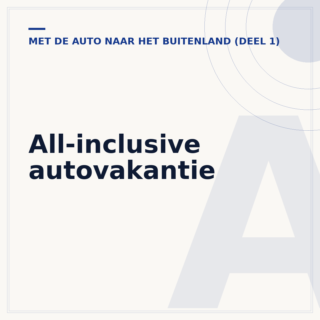 All-inclusive autovakantie