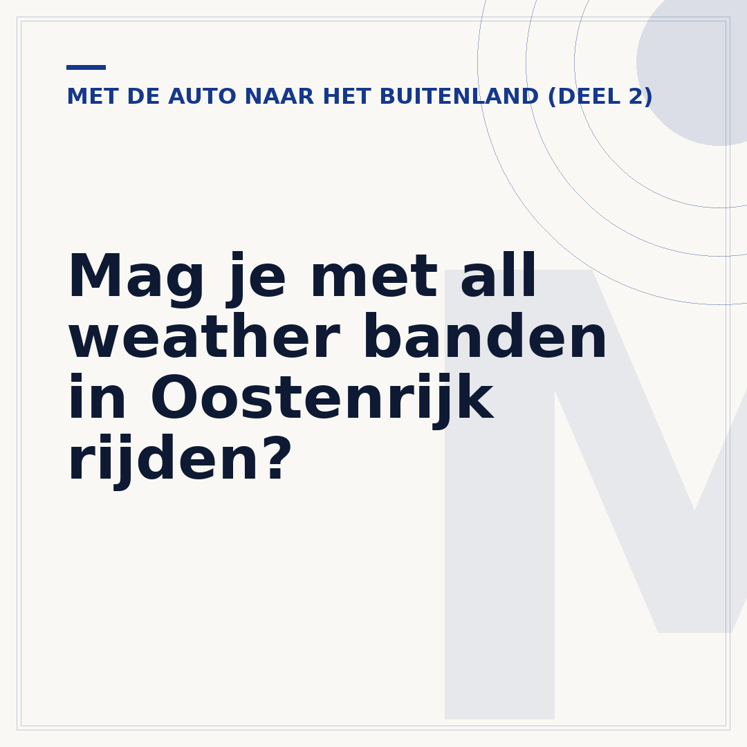 Mag je met all weather banden in Oostenrijk rijden?