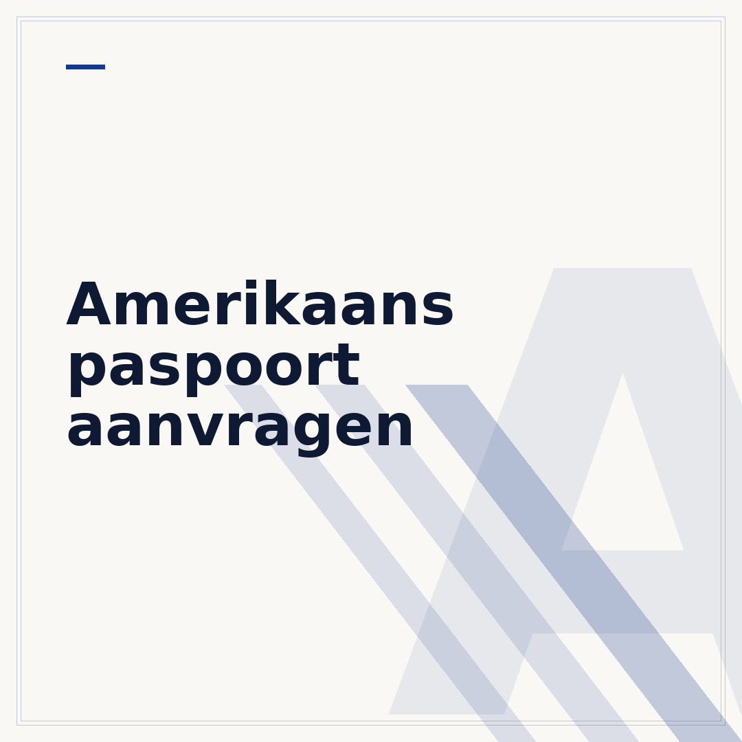 Amerikaans paspoort aanvragen