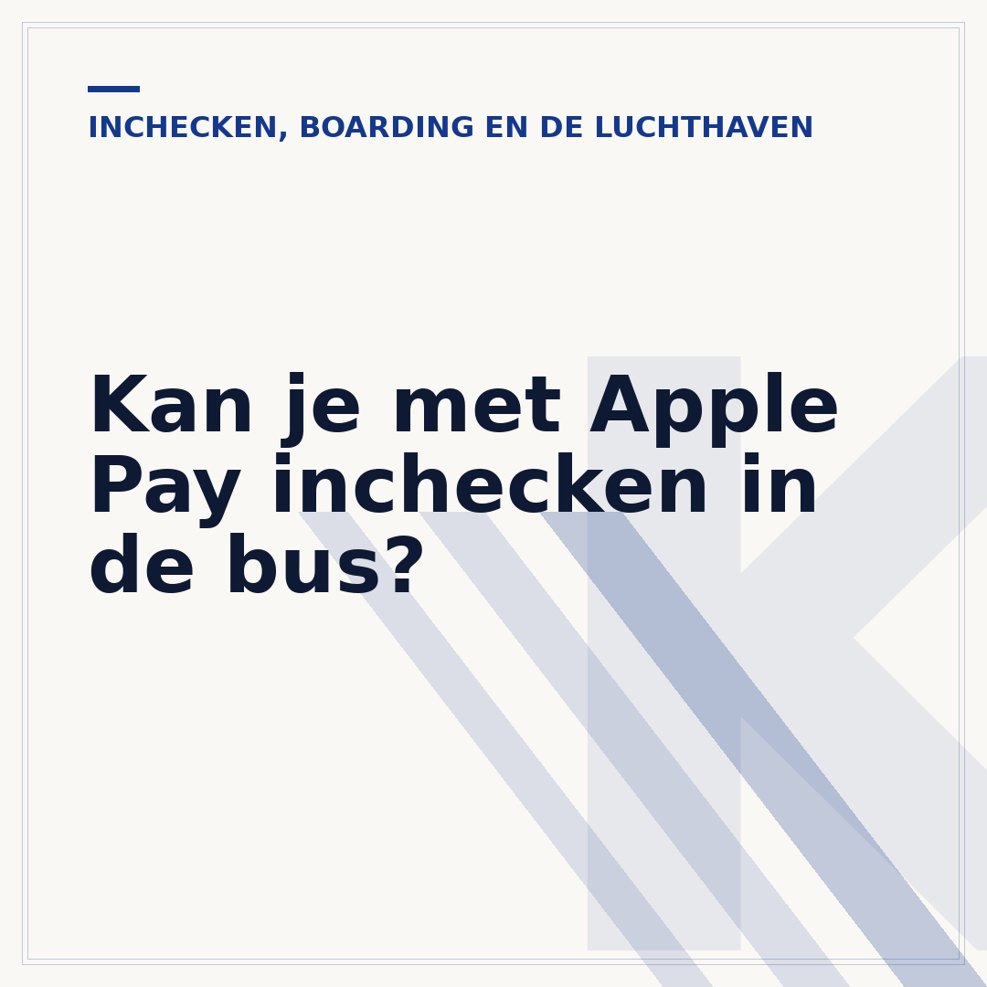 Kan je met Apple Pay inchecken in de bus?
