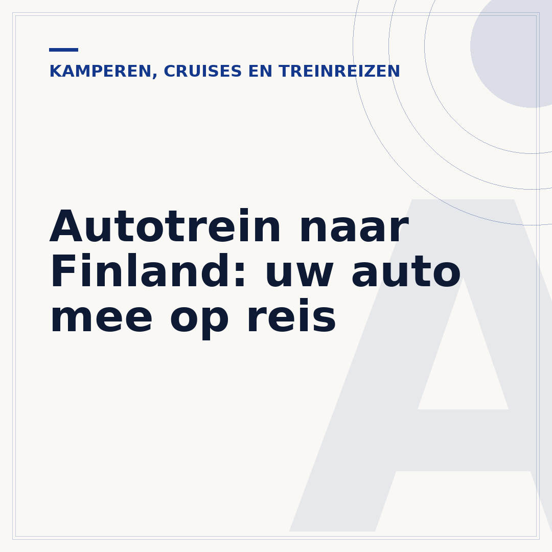 Autotrein naar Finland: uw auto mee op reis