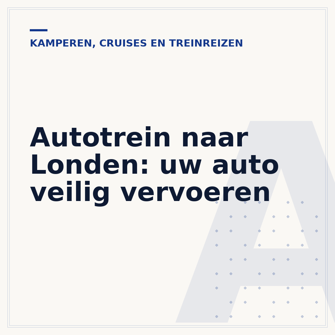Autotrein naar Londen: uw auto veilig vervoeren