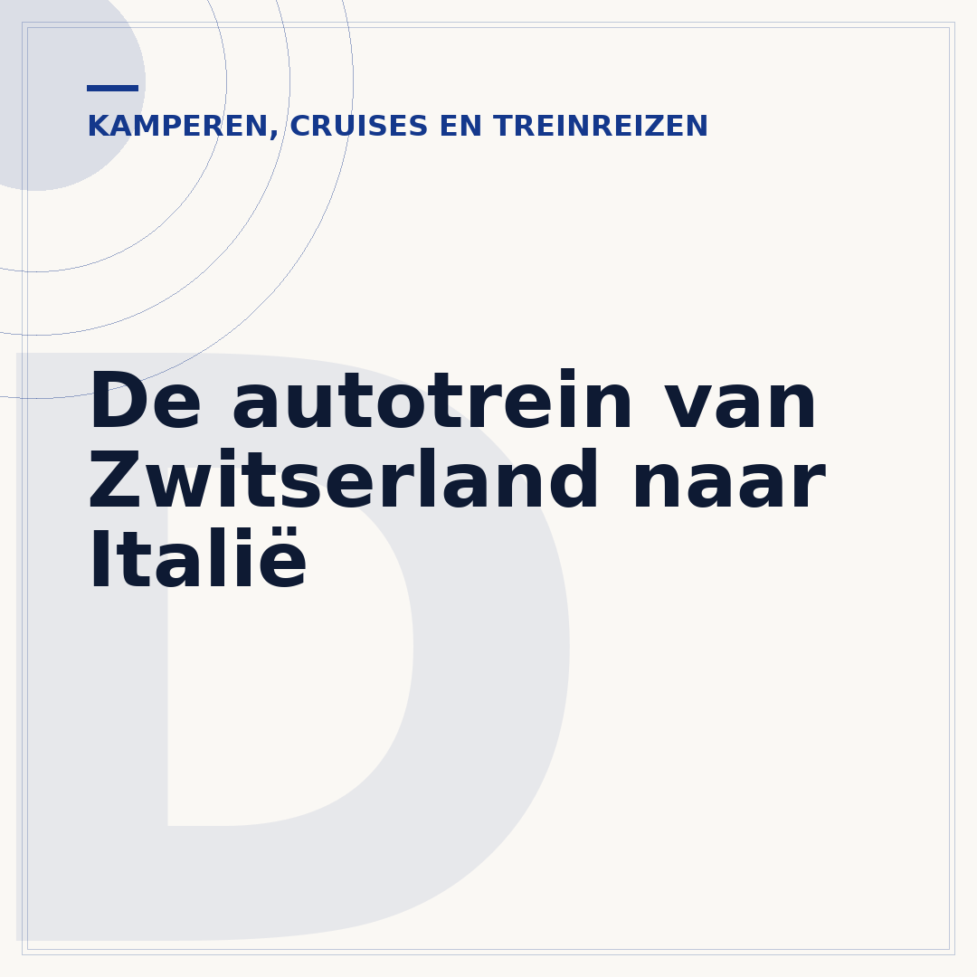 De autotrein van Zwitserland naar Italië