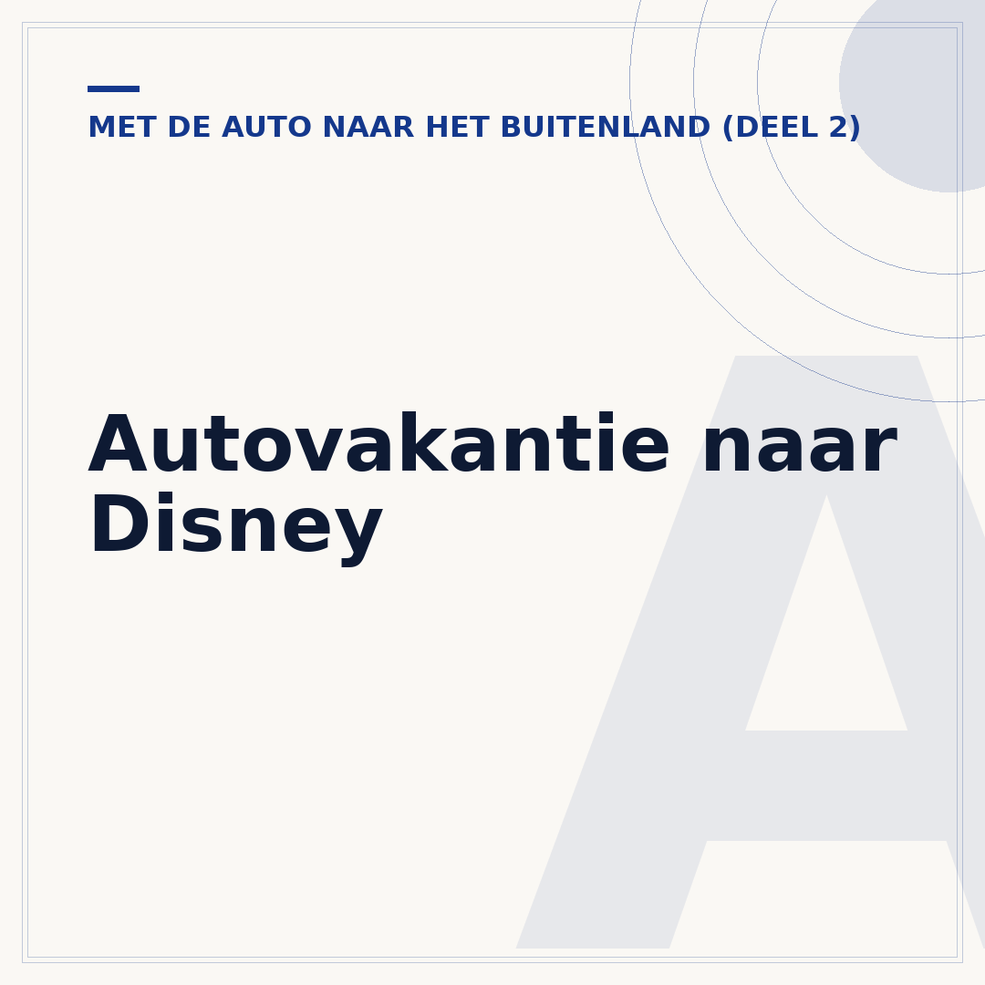 Autovakantie naar Disney