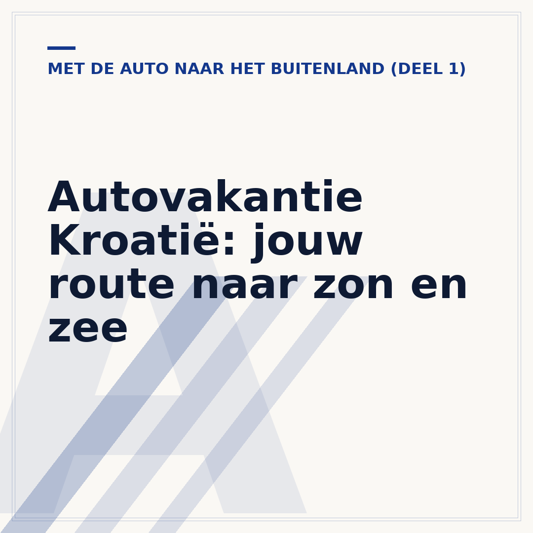 Autovakantie Kroatië: jouw route naar zon en zee
