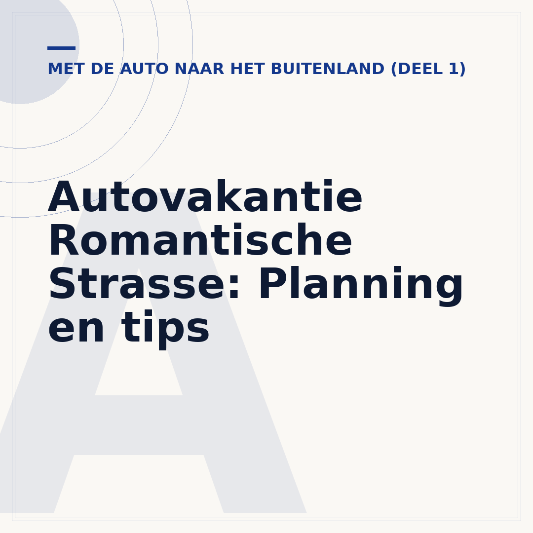 Autovakantie Romantische Strasse: Planning en tips
