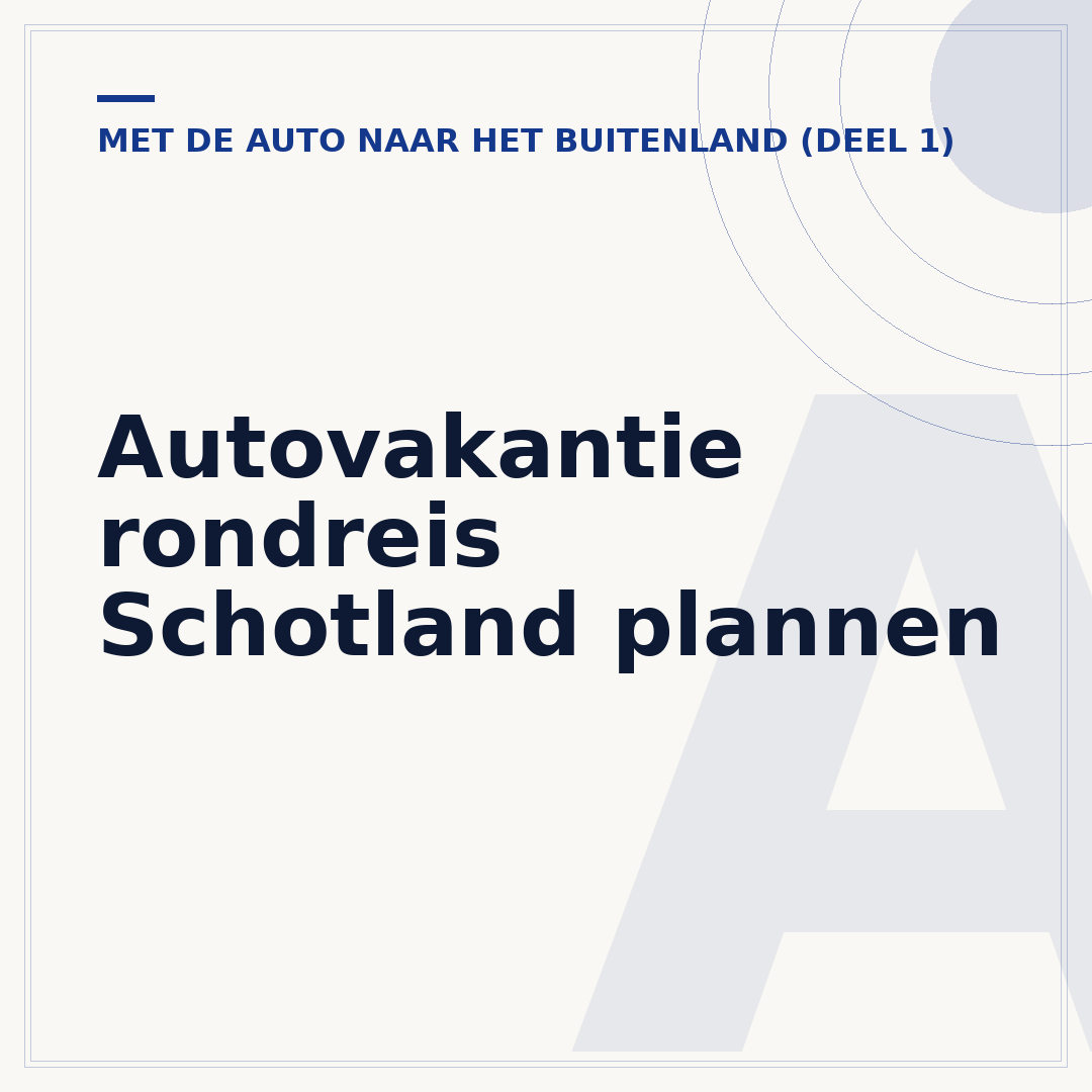 Autovakantie rondreis Schotland plannen
