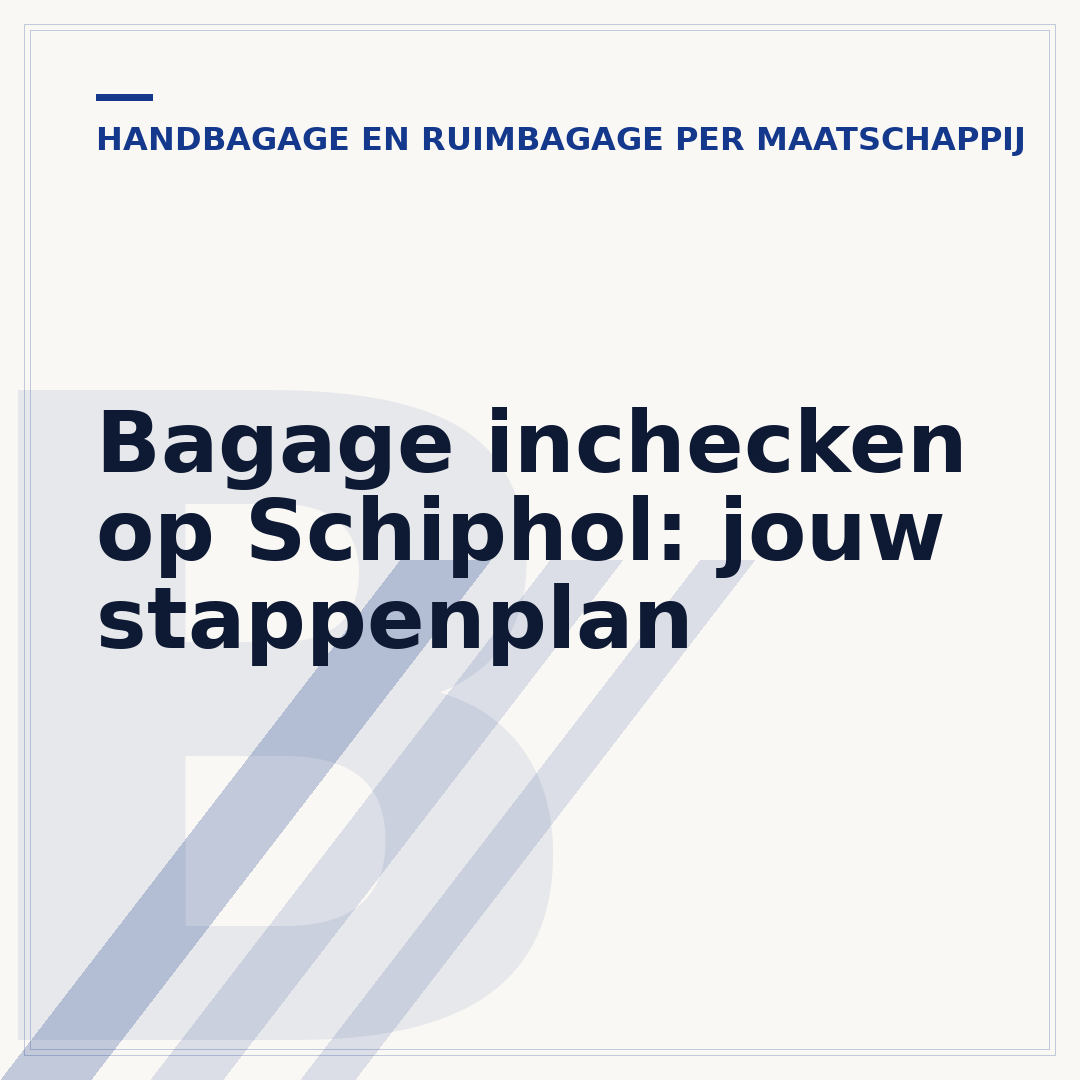 Bagage inchecken op Schiphol: jouw stappenplan