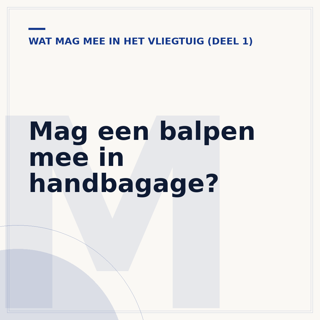 Mag een balpen mee in handbagage?
