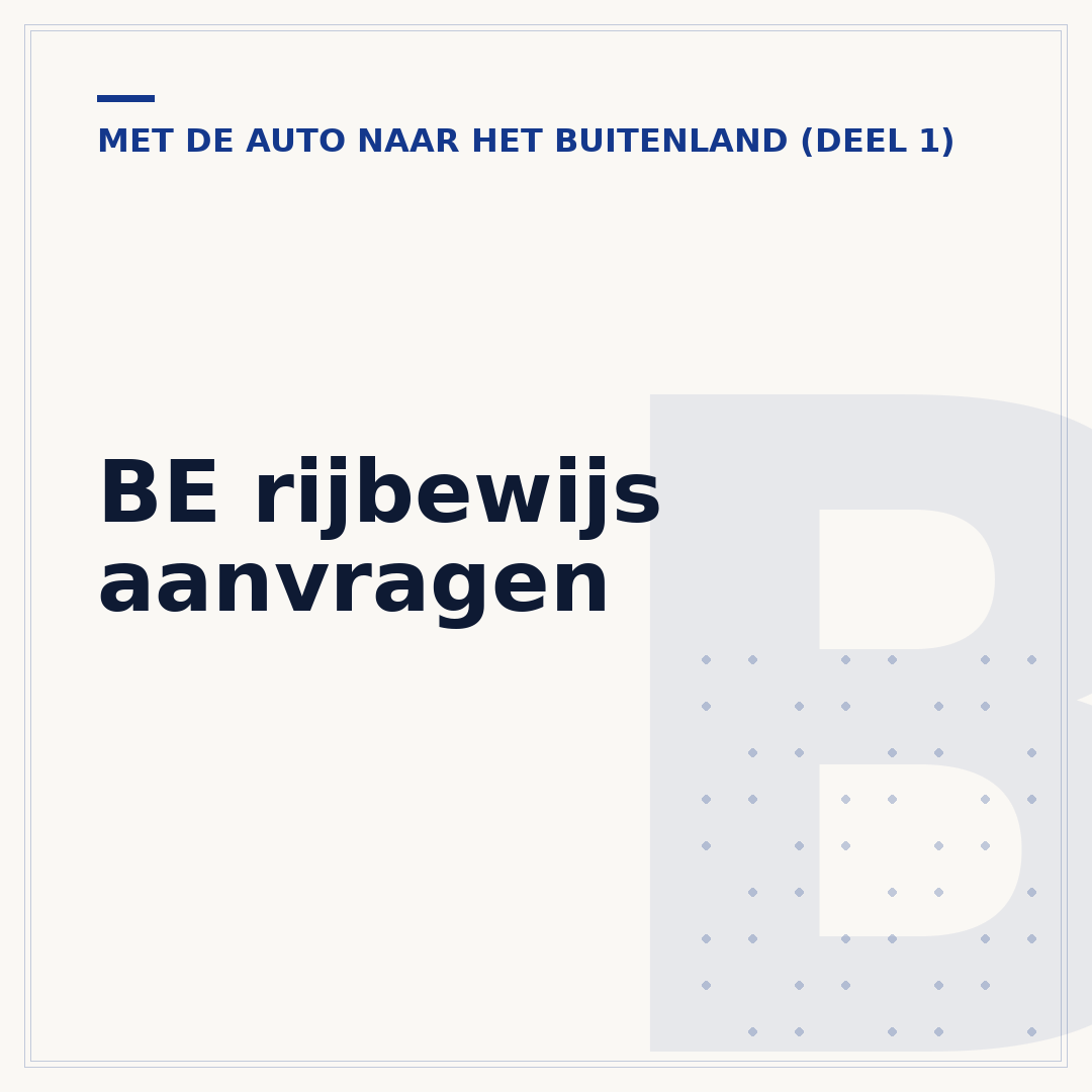 BE rijbewijs aanvragen
