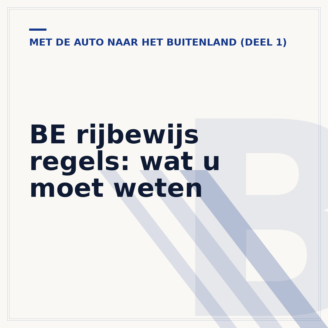 BE rijbewijs regels: wat u moet weten