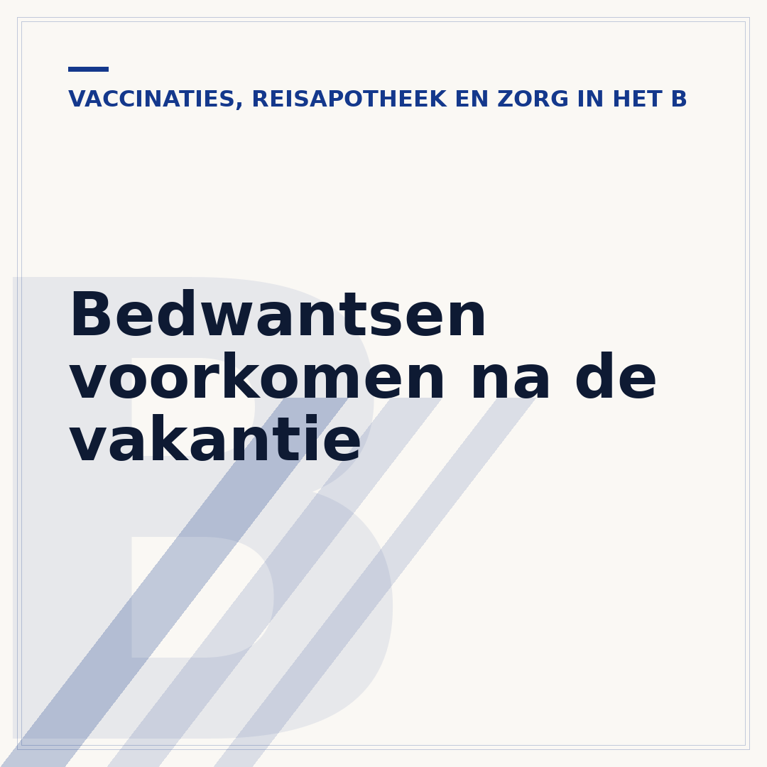 Bedwantsen voorkomen na de vakantie