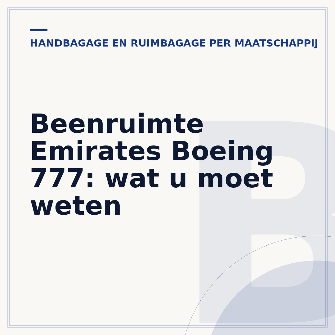 Beenruimte Emirates Boeing 777: wat u moet weten