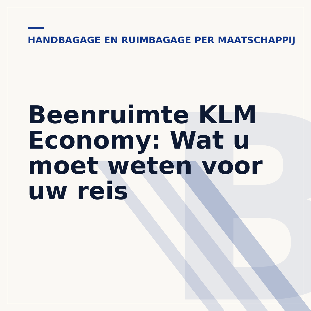 Beenruimte KLM Economy: Wat u moet weten voor uw reis