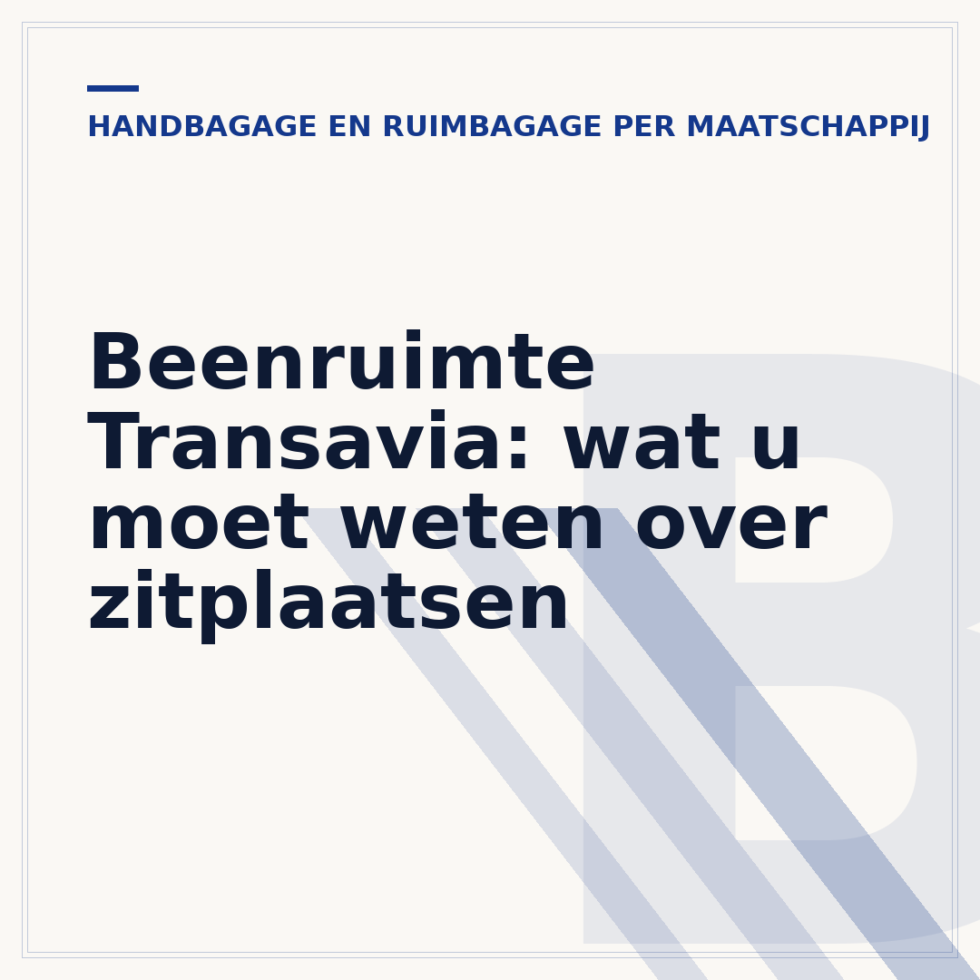 Beenruimte Transavia: wat u moet weten over zitplaatsen