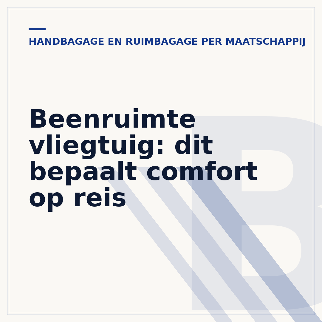 Beenruimte vliegtuig: dit bepaalt comfort op reis