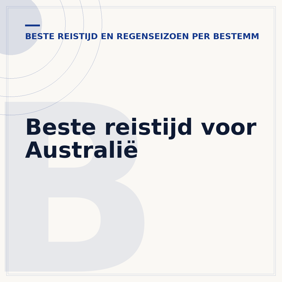 Beste reistijd voor Australië
