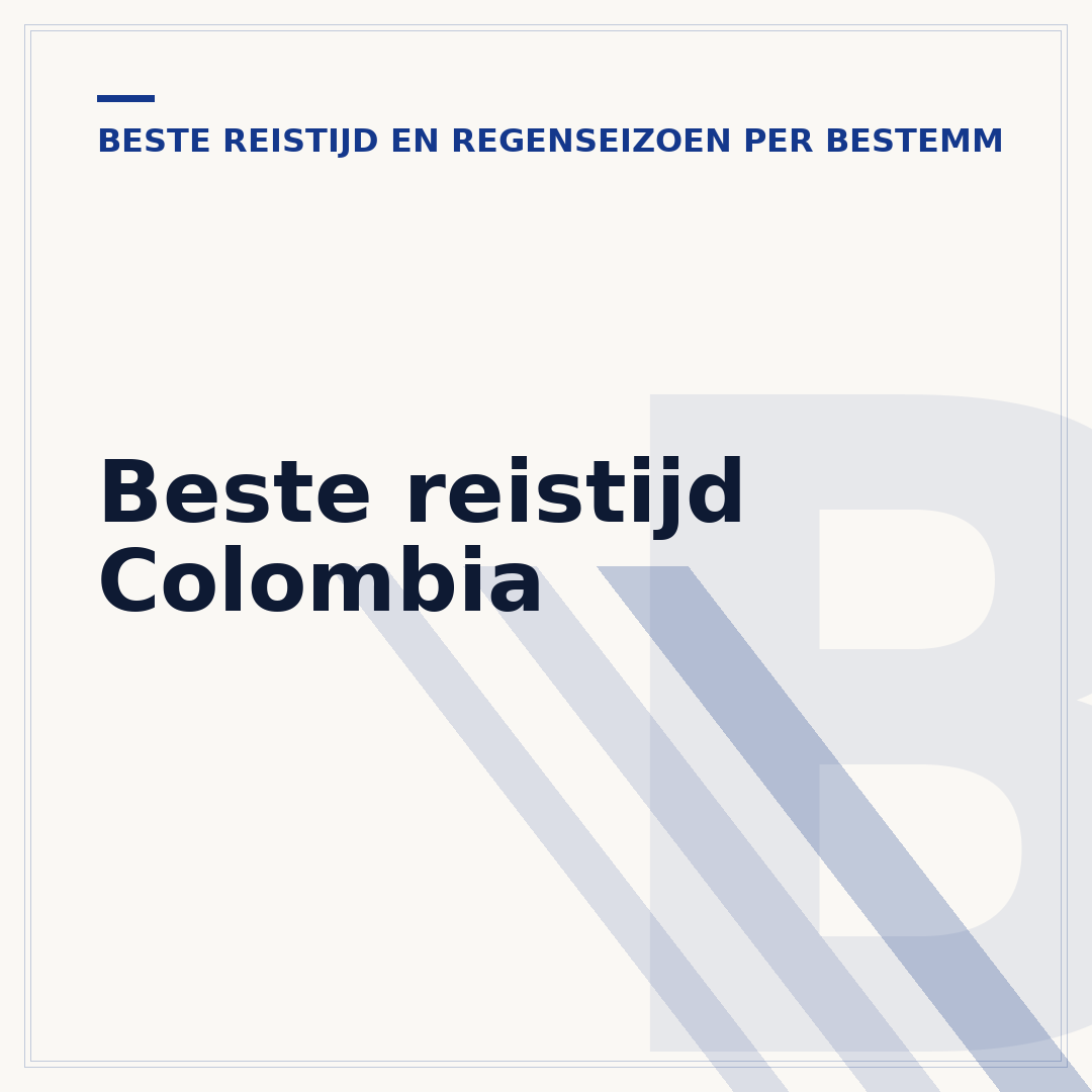 Beste reistijd Colombia